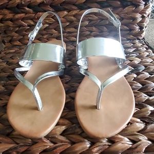 10W Silver Sandals